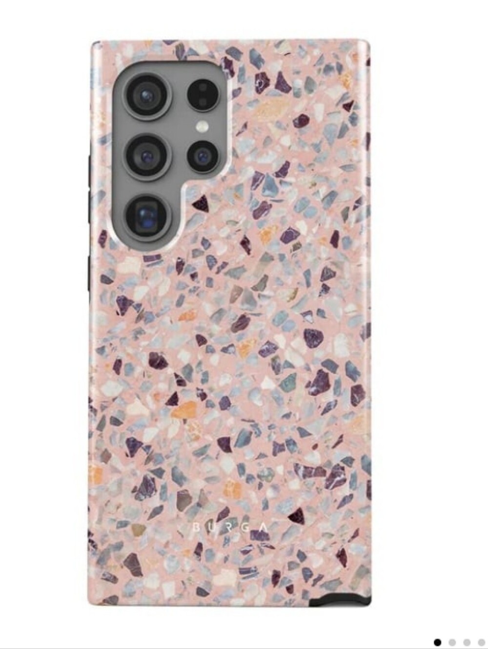 New Burga Case Galaxy S24 Ultra Pink Terrazzo Pattern Phone Case